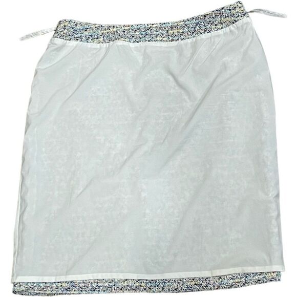 Tahari Multi Color Textured Lined Midi Skirt - Picture 7 of 11